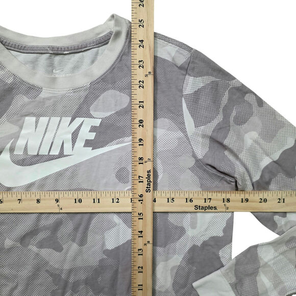 Nike Camo Long Sleeve Stretch T-Shirt Men’s XL Gray White Collar - Picture 4 of 4